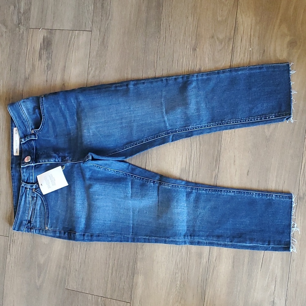 asos denim womens cropped stretch jeans with unfinished hem size 30/32